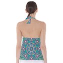 Green, Blue And Pink Mandala  Babydoll Tankini Top View2