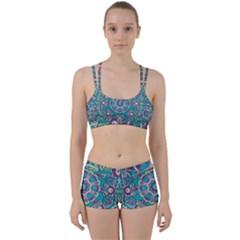 Green, Blue And Pink Mandala  Perfect Fit Gym Set by ConteMonfrey