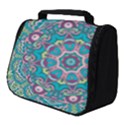 Green, Blue And Pink Mandala  Full Print Travel Pouch (Small) View1