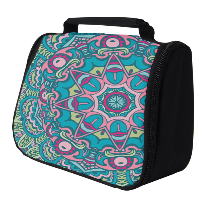 Green, Blue And Pink Mandala  Full Print Travel Pouch (Small)