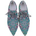 Green, Blue And Pink Mandala  Pointed Oxford Shoes View1