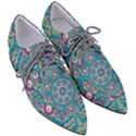 Green, Blue And Pink Mandala  Pointed Oxford Shoes View3