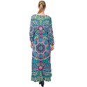 Green, Blue And Pink Mandala  Maxi Chiffon Beach Wrap View2