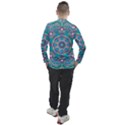 Green, Blue And Pink Mandala  Men s Pique Long Sleeve Tee View2