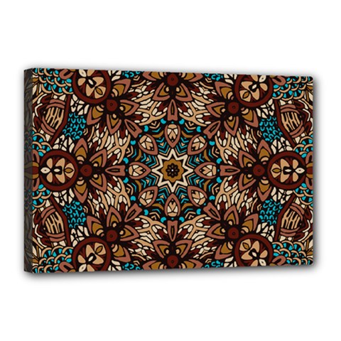 Vintage Vibes Mandala  Canvas 18  X 12  (stretched) by ConteMonfrey