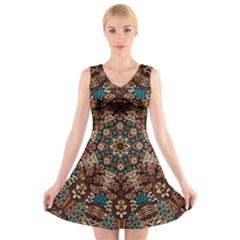 Vintage Vibes Mandala  V-neck Sleeveless Dress by ConteMonfrey