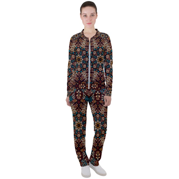 Vintage Vibes Mandala  Casual Jacket and Pants Set