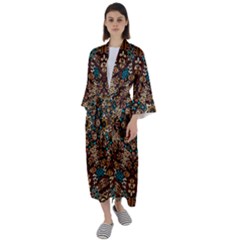 Vintage Vibes Mandala  Maxi Satin Kimono by ConteMonfrey