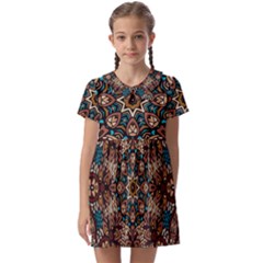 Vintage Vibes Mandala  Kids  Asymmetric Collar Dress by ConteMonfrey