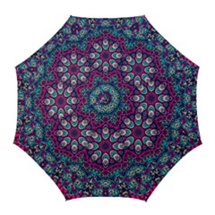 Purple, Blue And Pink Eyes Golf Umbrellas by ConteMonfrey