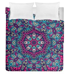 Purple, Blue And Pink Eyes Duvet Cover Double Side (queen Size) by ConteMonfrey