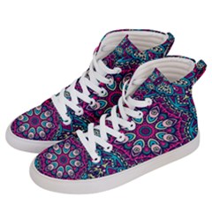 Purple, Blue And Pink Eyes Women s Hi-top Skate Sneakers