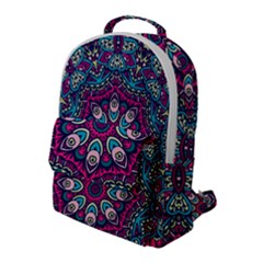 Purple, Blue And Pink Eyes Flap Pocket Backpack (large) by ConteMonfrey