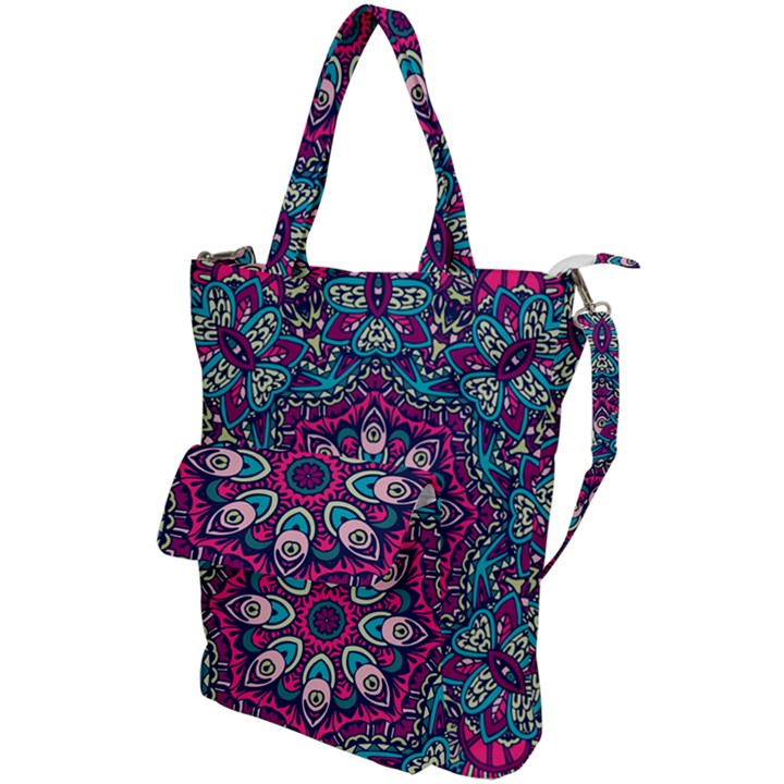 Purple, Blue And Pink Eyes Shoulder Tote Bag