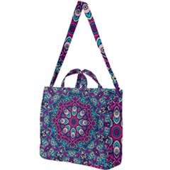 Purple, Blue And Pink Eyes Square Shoulder Tote Bag by ConteMonfrey