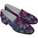 Purple, Blue And Pink Eyes Women s Chunky Heel Loafers View3