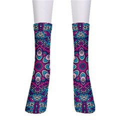 Purple, Blue And Pink Eyes Crew Socks by ConteMonfrey