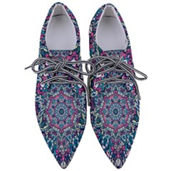 Mandala Flowers  Pointed Oxford Shoes by ConteMonfrey