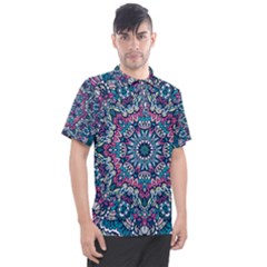 Mandala Flowers  Men s Polo Tee