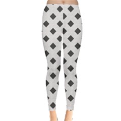 Spades Black And White Leggings  by ConteMonfrey