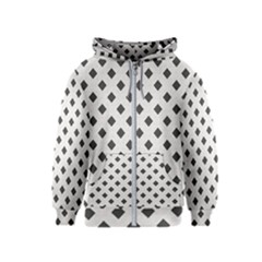 Spades Black And White Kids  Zipper Hoodie by ConteMonfrey