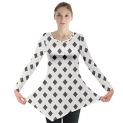 Spades Black And White Long Sleeve Tunic  by ConteMonfrey