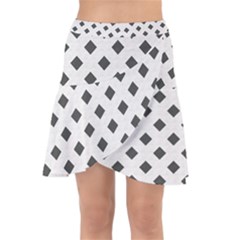 Spades Black And White Wrap Front Skirt by ConteMonfrey