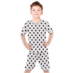 Spades Black And White Kids  Tee And Shorts Set by ConteMonfrey