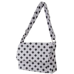 Spades Black And White Full Print Messenger Bag (l) by ConteMonfrey