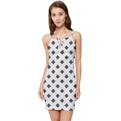 Spades Black And White Summer Tie Front Dress by ConteMonfrey