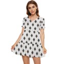 Spades Black And White Tiered Short Sleeve Babydoll Dress View1