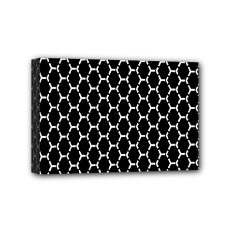 Abstract Beehive Black Mini Canvas 6  X 4  (stretched) by ConteMonfrey