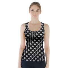 Abstract Beehive Black Racer Back Sports Top by ConteMonfrey