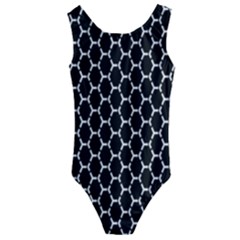 Abstract Beehive Black Kids  Cut-out Back One Piece Swimsuit by ConteMonfrey