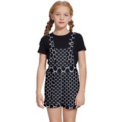 Abstract Beehive Black Kids  Short Overalls