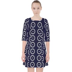 Sharp Circles Quarter Sleeve Pocket Dress by ConteMonfrey