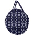 Sharp Circles Giant Round Zipper Tote View1