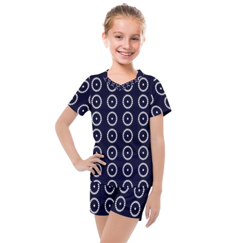 Sharp Circles Kids  Mesh Tee And Shorts Set by ConteMonfrey