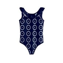 Sharp Circles Kids  Frill Swimsuit by ConteMonfrey