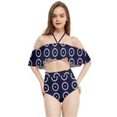 Sharp Circles Halter Flowy Bikini Set  by ConteMonfrey