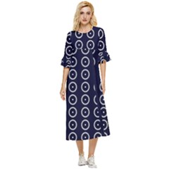 Sharp Circles Double Cuff Midi Dress by ConteMonfrey