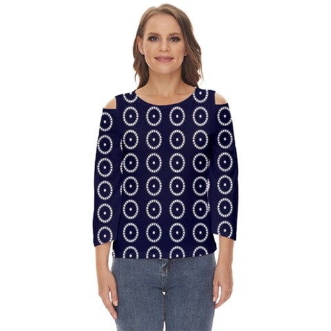 Sharp Circles Cut Out Wide Sleeve Top by ConteMonfrey