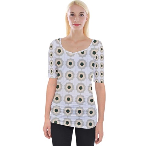 Abstract Blossom Wide Neckline Tee by ConteMonfrey