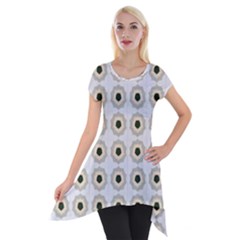 Abstract Blossom Short Sleeve Side Drop Tunic by ConteMonfrey