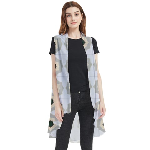 Abstract Blossom Sleeveless Chiffon Waistcoat Shirt by ConteMonfrey