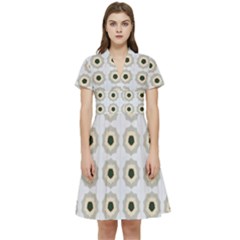 Abstract Blossom Short Sleeve Waist Detail Dress by ConteMonfrey