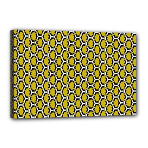 Abstract Beehive Yellow  Canvas 18  X 12  (stretched) by ConteMonfrey