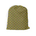 Abstract Beehive Yellow  Drawstring Pouch (XL) View2