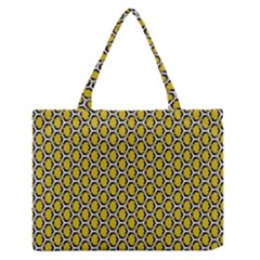 Abstract Beehive Yellow  Zipper Medium Tote Bag by ConteMonfrey