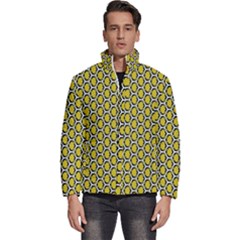 Abstract Beehive Yellow  Men s Puffer Bubble Jacket Coat by ConteMonfrey